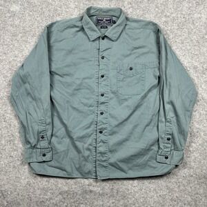 Vintage Polo Sport Sportsman Button Shirt Mens 2XL Green Long Sleeve